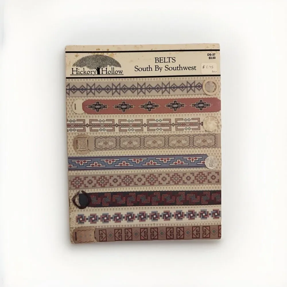 Hickory Hollow Belts Cross Stitch Leaflet South by Southwest DS-37 1988 Vintage